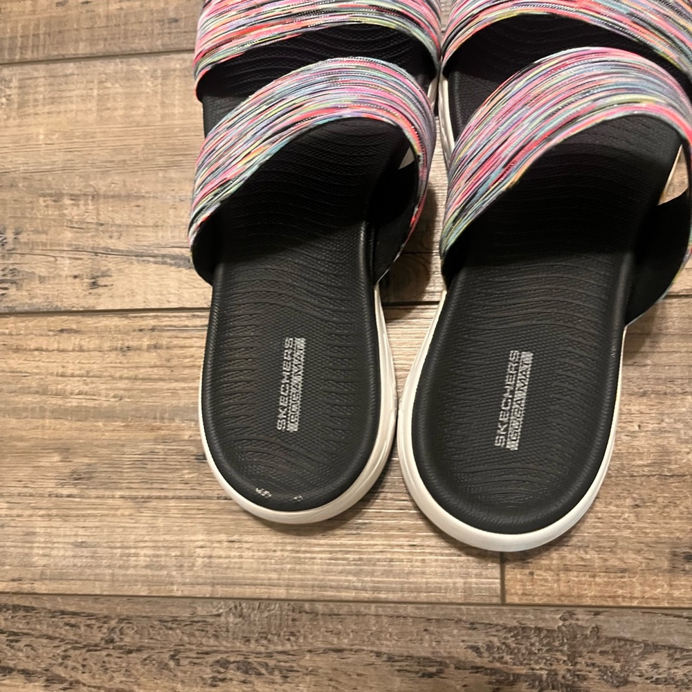 Skechers Women's Colorful Striped Sandals - Picture 3 of 5